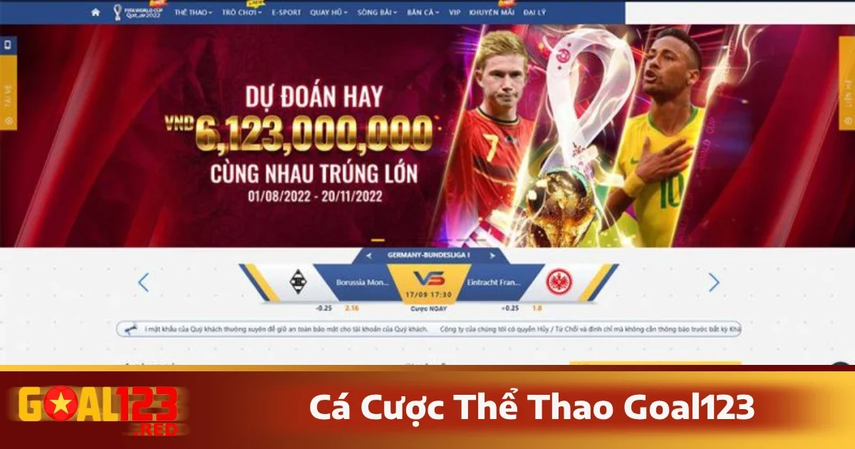 Cá Cược Thể Thao Goal123 2 Goal123 thường xuyên cập nhật các trận đấu bóng rổ với các loại kèo như chẵn lẻ, chấp điểm, tổng điểm, và các cược đặc biệt.