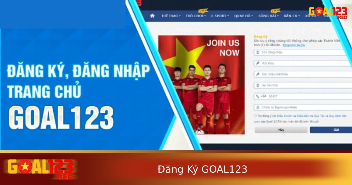 Đăng Ký GOAL123 – Tạo Tài Khoản Cực Nhanh Chỉ Với Vài Thao Tác 2 Ở bước này, bạn chỉ cần điền thông tin cần thiết theo biểu mẫu của nhà cái