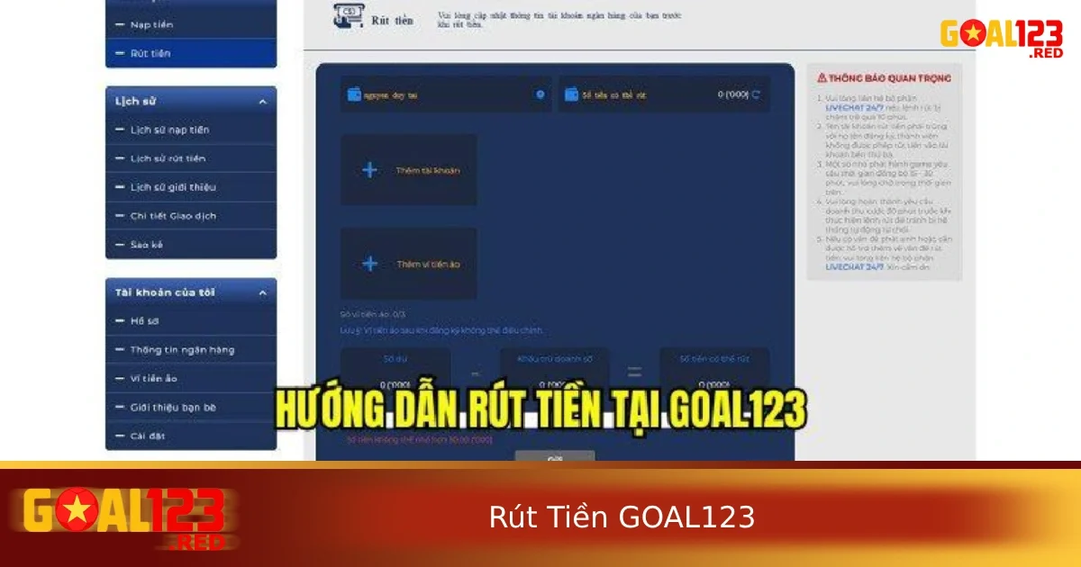 Muốn rút tiền phải là tài khoản chính chủ